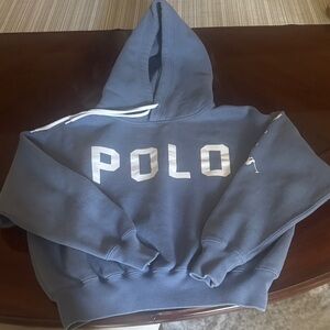 Polo by Ralph Lauren Blue Hoodie with White Logo